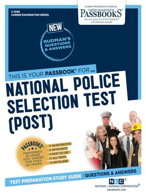 cover image of National Police Selection Test (POST)